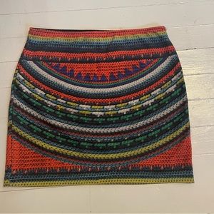 Zara crochet photo mini skirt s/m retro
